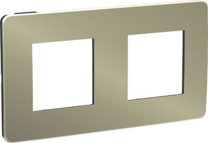 Фото Schneider Electric Unica Studio Metal NU280452 Рамка 2-постовая/4-модульная (универсальная, бронза/антрацит)