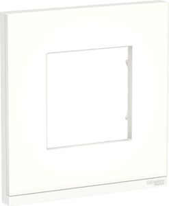 Фото Schneider Electric Unica Studio Pure NU600289 Рамка 1-постовая/2-модульная (универсальная, матовое стекло)