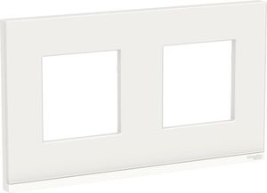 Фото Schneider Electric Unica Studio Pure NU600485 Рамка 2-постовая/4-модульная (универсальная, белое стекло)