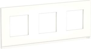 Фото Schneider Electric Unica Studio Pure NU600689 Рамка 3-постовая/6-модульная (универсальная, матовое стекло)