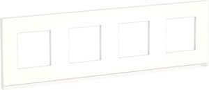 Фото Schneider Electric Unica Studio Pure NU600889 Рамка 4-постовая/8-модульная (универсальная, матовое стекло)
