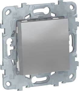 Фото Schneider Electric Unica New NU520130 Выключатель одноклавишный (10 А, под рамку, скрытая установка, алюминий)