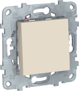 Фото Schneider Electric Unica New NU520544 Переключатель одноклавишный перекрестный (10 А, под рамку, скрытая установка, бежевый)