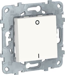 Фото Schneider Electric Unica New NU526218 Выключатель одноклавишный двухполюсной (16 А, под рамку, скрытая установка, белый)