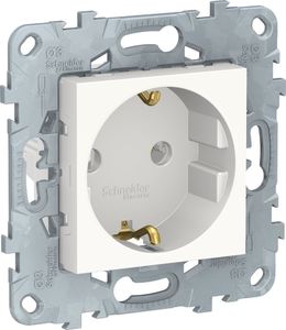 Фото Schneider Electric Unica New NU503618 Розетка с заземляющим контактом (16 А, под рамку, скрытая установка, белая)