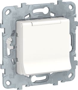 Фото Schneider Electric Unica New NU503718TA Розетка с заземляющим контактом (16 А, под рамку, шторки, скрытая установка, белая)