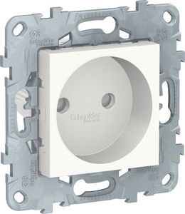 Фото Schneider Electric Unica New NU503318 Розетка без заземляющего контакта (16 А, под рамку, скрытая установка, белая)
