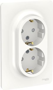 Фото Schneider Electric Unica New NU206718 Розетка с заземляющим контактом (16 А, в сборе, скрытая установка, белая)