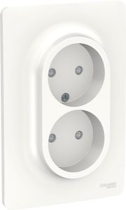Фото Schneider Electric Unica New NU206318 Розетка без заземляющего контакта (16 А, в сборе, скрытая установка, белая)