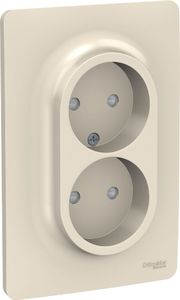 Фото Schneider Electric Unica New NU206344 Розетка без заземляющего контакта (16 А, в сборе, скрытая установка, бежевая)