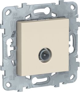 Фото Schneider Electric Unica New NU546244 Розетка телевизионная (TV, звезда, под рамку, скрытая установка, бежевая)