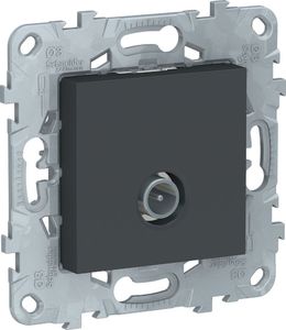 Фото Schneider Electric Unica New NU546254 Розетка телевизионная (TV, звезда, под рамку, скрытая установка, антрацит)