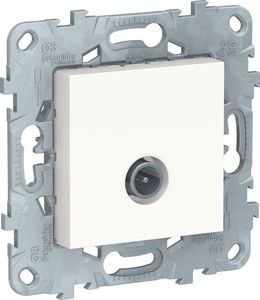 Фото Schneider Electric Unica New NU546418 Розетка телевизионная (TV, оконечная, под рамку, скрытая установка, белая)
