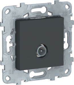 Фото Schneider Electric Unica New NU546454 Розетка телевизионная (TV, оконечная, под рамку, скрытая установка, антрацит)
