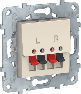 Фото Schneider Electric Unica New NU548644 Розетка аудио (Audio, под рамку, скрытая установка, бежевая)