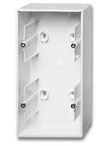 Фото ABB Basic55 2CKA001799A0975 Коробка двойная для открытого монтажа (альпийский белый)