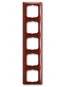 Фото ABB Basic55 2CKA001725A1520 Рамка 5-постовая (foyer-красный)