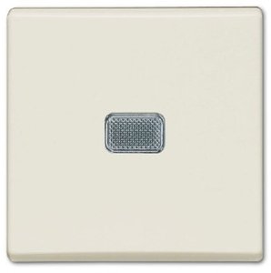 Фото ABB Basic55 2CKA001012A2185 Выключатель одноклавишный (10 А, подсветка, под рамку, скрытая установка, chalet-белый)