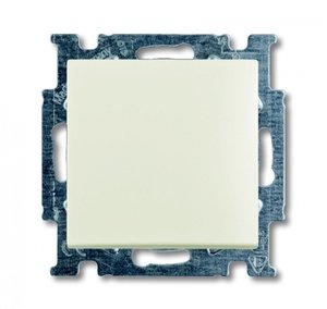 Фото ABB Basic55 2CKA001413A1099 Выключатель одноклавишный (Н.О. контакт, 10 А, под рамку, скрытая установка, chalet-белый)