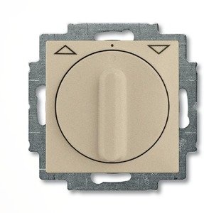 Фото ABB Basic55 2CKA001101A0927 Выключатель жалюзи поворотный (10 А, без фиксации, под рамку, скрытая установка, шампань)