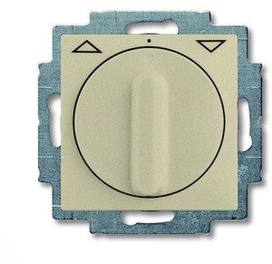 Фото ABB Basic55 2CKA001101A0926 Выключатель жалюзи поворотный (10 А, с фиксацией, под рамку, скрытая установка, шампань)