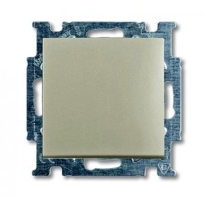 Фото ABB Basic55 2CKA001413A1091 Выключатель одноклавишный (Н.О. контакт, 10 А, под рамку, скрытая установка, шампань)