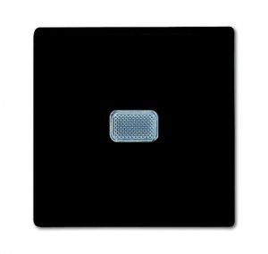 Фото ABB Basic55 2CKA001012A2175 Выключатель одноклавишный (10 А, подсветка, под рамку, скрытая установка, chateau-черный)