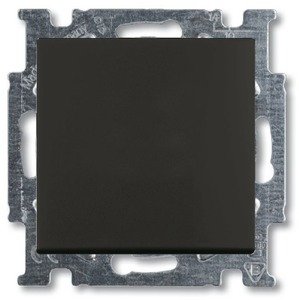 Фото ABB Basic55 2CKA001012A2179 Переключатель одноклавишный (10 А, под рамку, скрытая установка, chateau-черный)