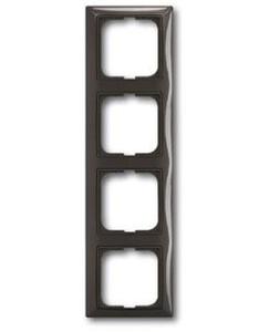 Фото ABB Basic55 2CKA001725A1509 Рамка 4-постовая (chateau-черный)