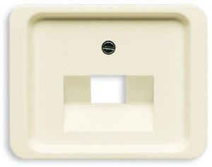 Фото ABB Alpha Nea/Alpha Exclusive 1710-0-2603 Накладка телефонной/компьютерной розетки (RJ11/RJ45, наклонный, слоновая кость)