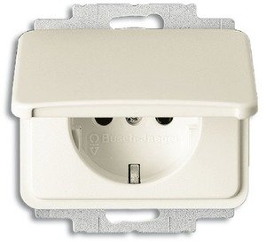 Фото ABB Alpha Exclusive/Alpha Nea 2018-0-1446 Розетка (16 А, под рамку, крышка, с/у, з/к, слоновая кость)