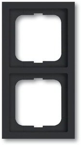 Фото ABB Future Linear 2CKA001754A4241 Рамка 2-постовая (черная/антрацит)