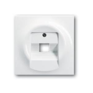 Фото ABB Impuls 2CKA001753A8964 Накладка розетки телефонной/компьютерной (1хRJ11/RJ45, белая)