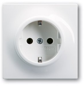 Фото ABB Impuls 2CKA002011A3790 Розетка Schuko (16A, под рамку, с/у, з/к, белая)