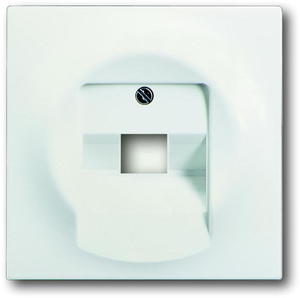 Фото ABB Impuls 2CKA001753A0194 Накладка розетки телефонной/компьютерной (1хRJ11/RJ45, белый бархат)