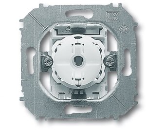 Фото ABB Impuls 2CKA001012A2111 Выключатель двухклавишный (подсветка, 10 А, механизм, скрытая установка)