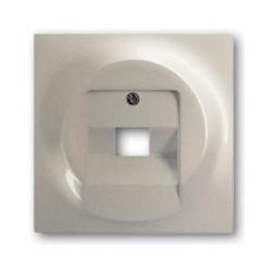Фото ABB Impuls 2CKA001753A8998 Накладка розетки телефонной/компьютерной (1хRJ11/RJ45, шампань)