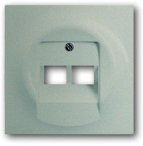Фото ABB Impuls 2CKA001753A9038 Накладка розетки телефонной/компьютерной (2хRJ11/RJ45, шампань)
