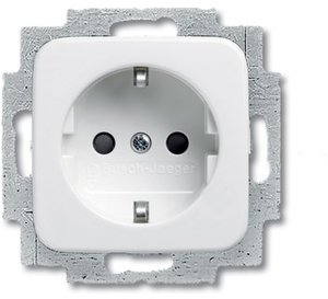 Фото ABB Reflex 2CKA002011A3789 Розетка (16 А, под рамку, с/у, з/к, альпийский-белый)