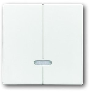 Фото ABB Carat/Future Linear/Solo/Busch-Axcent 2CKA006599A2908 Накладка 2-канального светорегулятора нажимного (подсветка, белая)