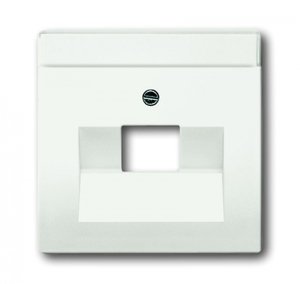 Фото ABB Future Linear 2CKA001710A3889 Крышка для телефонной/компьютерной розетки (RJ11/RJ12/RJ45, поле для надписи, белый бархат)