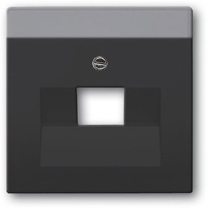 Фото ABB Future Linear 2CKA001710A3912 Крышка для телефонной/компьютерной розетки (RJ11/RJ12/RJ45, поле для надписи, черный бархат)