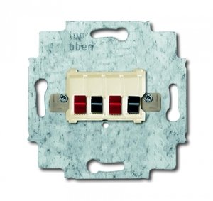 Фото ABB Busch-Jaeger 2CKA000230A0402 Розетка аудио (2xAudio, механизм, скрытая установка, слоновая кость)