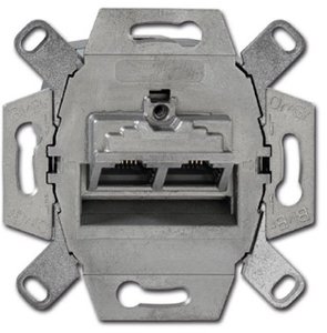 Фото ABB Alpha Exclusive/Alpha Nea 2CKA000230A0412 Розетка компьютерная (RJ11, RJ45, механизм, с/у)