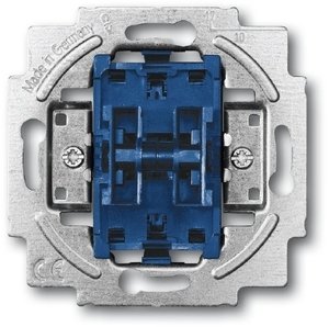 Фото ABB Busch-Jaeger 2CKA001011A0928 Переключатель двухклавишный (10 А, механизм, скрытая установка)
