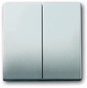 Фото ABB Pure steel 2CKA001751A3087 Клавиша двойная (с возм. подсветки, сталь)