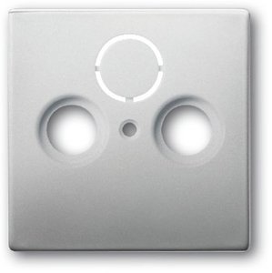 Фото ABB Pure steel 2CKA001724A4271 Крышка розетки телевизионной (TV+Radio+(SAT), сталь)