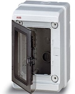 Фото ABB 12784 Europa IP65 бокс настенный 140х220х140мм ШхВхГ прозр.дверь серый
