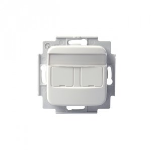 Фото ABB Jussi 2TKA002184G1 Розетка телекоммуникационная (RJ11/RJ45, белый)