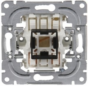 Фото ABB Impressivo 2TKA000175G1 Переключатель одноклавишный (2 доп. клеммы, 16 А, механизм, с/у)